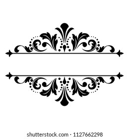 Vintage Baroque Frame Scroll Ornament Engraving Stock Vector (Royalty ...