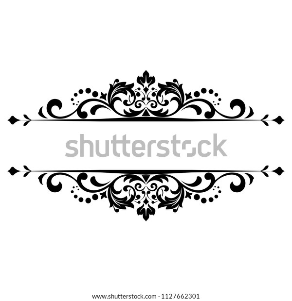 Vintage Black Frame Background Graphic Vector Stock Vector (royalty 