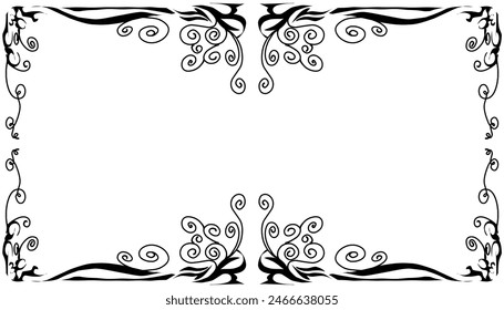Vintage black frame design. Perfect for invitation cards, book covers, wallpapers, banners, web