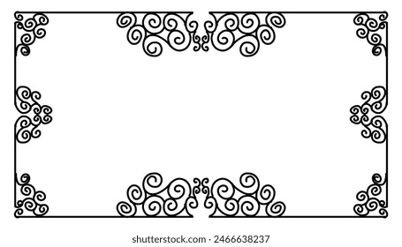 Vintage black frame design. Perfect for invitation cards, book covers, wallpapers, banners, web