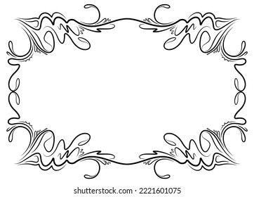 Vintage black frame with empty place for your text or other design, vector illustration greeting card.