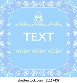 Vintage black frame. Vector abstract background.