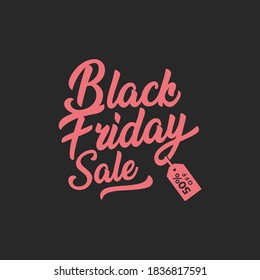 Vintage Black friday, discount sale vector graphic design