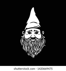 Vintage Black Gnome Logo Inspiration - Vector