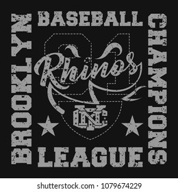 Vintage black and grey colored grunge font with solid background. Vector illustration design for t-shirt and printing