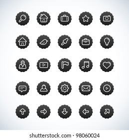Vintage Black Icon Set