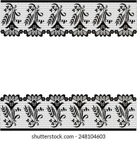 vintage black lace border