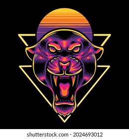 VINTAGE BLACK PANTHER VECTOR ART