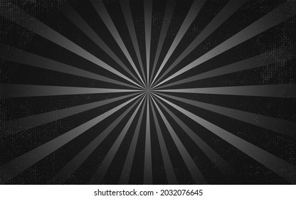 Vintage black rays. Retro burst grunge background.