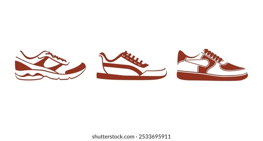 vintage black shoes sneakers. Vector illustration vintage black sneakers, gym shoes, plimsolls, athletic boot. Vintage black sneakers vector illustration. Athletic shoes, gym shoes, and plimsolls