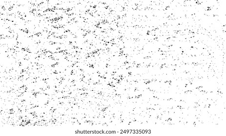Vintage black and white background with grainy texture, distressed ink splatter, and grunge overlay, perfect for retro abstract design and illustration wallpaper template