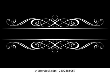 Vintage black and white element. Graphic vector design. Damask graphic ornament