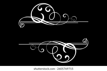 Vintage black and white element. Graphic vector design. Damask graphic ornament