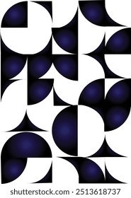 Vintage preto e branco padrão geométrico fundo com linhas abstratas de círculos triângulos e quadrados Elegante Bauhaus inspirado design com elementos de arte superior