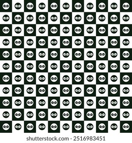 Vintage black and white geometric pattern background featuring abstract lines of circles triangles and squares Stylish Bauhaus inspired design with op art elements