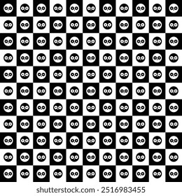 Vintage black and white geometric pattern background featuring abstract lines of circles triangles and squares Stylish Bauhaus inspired design with op art elements