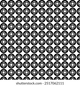 Fondo de patrón geométrico blanco y negro de Antiguas con líneas abstractas de círculos triángulos y cuadrados Diseño elegante inspirado en Bauhaus con Elementos op art