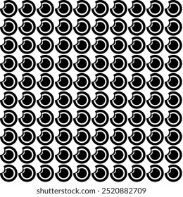 Vintage black and white geometric pattern background featuring abstract lines of circles triangles and squares Stylish Bauhaus inspired design with op art elements