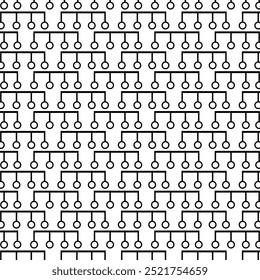 Vintage black and white geometric pattern background featuring abstract lines of circles triangles and squares Stylish Bauhaus inspired design with op art elements
