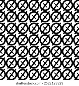 Vintage schwarz-weiß geometrischen Muster Hintergrund mit abstrakten Linien von Kreisen Dreiecke und Quadrate Stilvolles Bauhaus inspirierte Design mit op Art Elemente