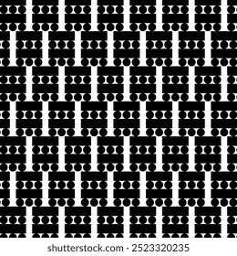 Vintage preto e branco padrão geométrico fundo com linhas abstratas de círculos triângulos e quadrados Elegante Bauhaus inspirado design com elementos de arte superior