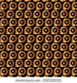 Vintage black and white geometric pattern background featuring abstract lines of circles triangles and squares Stylish Bauhaus inspired design with op art elements