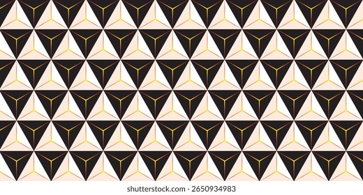 Vintage black and white geometric pattern background featuring abstract lines of circles triangles and squares Stylish Bauhaus inspired design with op art elements