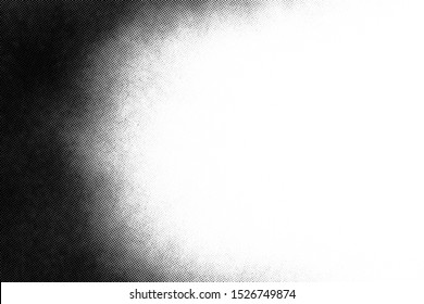Vintage black and white halftone vector texture. Abstract splattered background for vignette overlay effect