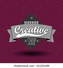Vintage  black and white logotype for t shirt apparel, print, poster, card design, typographic composition.