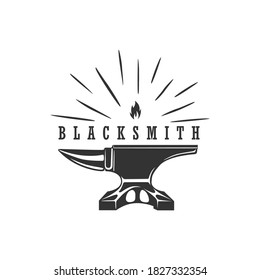 Etiquetas vintage de herrero y elementos de diseño, Isolación de ilustración vectorial. Ilustración vectorial. Objeto vector blanco y negro.