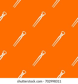 Vintage blacksmith pincers pattern repeat seamless in orange color for any design. Vector geometric illustration