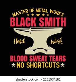 Vintage Blacksmithing funny t-shirt design