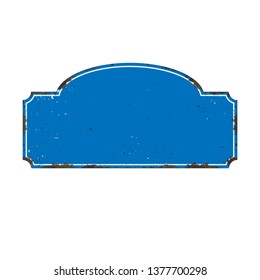Vintage blank metal sign with room for text or graphics. Vector