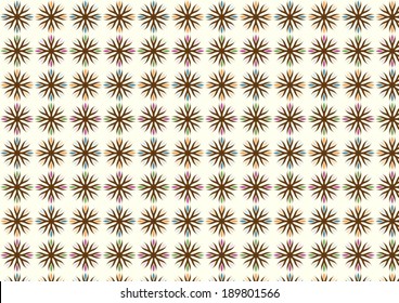Vintage blossom and roots shape pattern on light yellow background. Classic bloom and roots seamless pattern style for old mood design