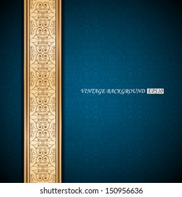 VIntage blue background. EPS10 vector