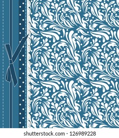 Vintage blue background for invitation, backdrop, card, new year brochure, banner, border, wallpaper, template, texture vector eps 10