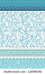 Vintage blue background for invitation, backdrop, card, new year brochure, banner, border, wallpaper, template, texture vector eps 10