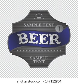 vintage blue beer label