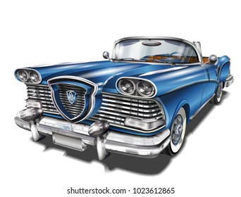 Vintage Blue Car