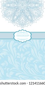 Vintage blue Christmas background for invitation, backdrop, card, new year brochure, banner, border, wallpaper, template, texture vector eps 10