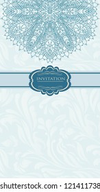 Vintage blue Christmas background for invitation, backdrop, card, new year brochure, banner, border, wallpaper, template, texture vector eps 10