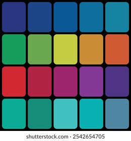 Vintage blue and colors palette