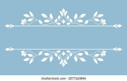 Elemento azul vintage. Diseño vectorial gráfico. Ornamento gráfico de Damask