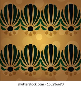 vintage blue flower  seamless pattern