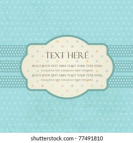 Vintage blue  frame with place for text