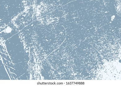 Vintage blue grunge gradient background on light backdrop. Abstract old grungy colorful element. Material design. Aging textured template. Aged color shabby weathered background. Messy paint sample.