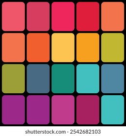 Vintage blue and red colors palette