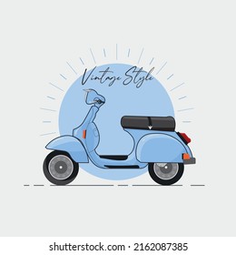 Vintage blue scooter design Summer
