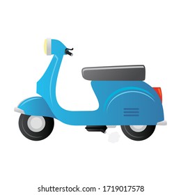 vintage blue scooter image vector