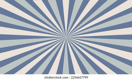 Vintage blue and white rays as background 